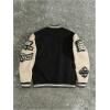 image:imageSOLY HUX Mens Letter Graphic Color Block Varsity Jacket Long Sleeve Y2k Streetwear Baseball JacketMulticolor Letter