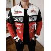 image:imageSOLY HUX Mens Racing Jacket Button Down Graphic Varsity Jackets Car Racing Jacket Men Motorcycle Outerwear StreetwearRed Multi