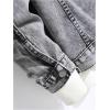 image:imageSOLY HUX Mens Ripped Denim Jacket Button Front Collared Long Sleeve Grunge Jean Jackets StreetwearSolid Grey