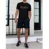 image:imageSOLY HUX Mens Summer Crew Neck T Shirts Short Sleeve Camo Letter Graphic Tee Shirt TopsBlack Letter