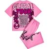 image:imageSOLY HUX Mens Summer Two Piece Outfits Short Sleeve Graphic T Shirt Pants Set Y2k Streetwear ClothesPink Graphic