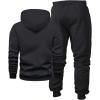 image:imageSOLY HUX Mens Tracksuit Hooded Sweatshirt and Jogger Pants Hiking Outdoor 2 Piece OutfitsBlack Printed