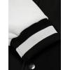 image:imageSOLY HUX Mens Varsity Jacket Color Block Letter Graphic Long Sleeve Baseball Jacket Bomber CoatBlack and White Letter