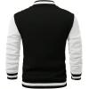 image:imageSOLY HUX Mens Varsity Jacket Color Block Letter Graphic Long Sleeve Baseball Jacket Bomber CoatBlack and White Letter