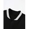 image:imageSOLY HUX Mens Varsity Jacket Color Block Letter Graphic Long Sleeve Baseball Jacket Bomber CoatBlack and White Letter