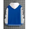 image:imageSOLY HUX Mens Varsity Jacket Color Block Letter Graphic Long Sleeve Baseball Jacket Bomber CoatBlue and White Letter