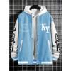 image:imageSOLY HUX Mens Varsity Jacket Color Block Letter Graphic Long Sleeve Baseball Jacket Bomber CoatBlue and White Letter Print