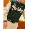image:imageSOLY HUX Mens Varsity Jacket Graphic Button Down Long Sleeve Baseball Outerwear Coat Preppy ClothesDark Green