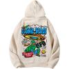 image:imageSOLY HUX Mens Y2K Graphic Hoodie Zip Up Streetwear Hooded Pullover 90s Fall Fleece Sweatshirt JacketKhaki Graphic