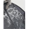 image:imageSOLY HUX Mens Y2k Grunge Zip Up Hoodie Sweatshirts Gothic Fur Hooded Jacket StreetwearGrey Graphic