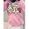 image:imageSOLY HUX Mens Y2k Hoodies Zip Up Graphic Long Sleeve Hooded Sweatshirt Jacket Hip Hop Outfit StreetwearPink Graphic