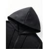 image:imageSOLY HUX Mens Zip Up Hoodies Classic Hooded Sweatshirt Jacket with Pocket Fall OutfitPlain Black