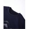 image:imageSOLY HUX Sweatshirts for Men Animal Graphic Crew Neck Drop Shoulder Long Sleeve Pullover TopsDark Blue Leopard