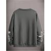 image:imageSOLY HUX Sweatshirts for Men Floral Letter Graphic Crew Neck Long Sleeve Pullover Fall TopsGrey Floral