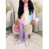 image:imageSOLY HUX Toddler Girls Clothing Sets Tie Dye Long Sleeve Hoodie Sweatshirt Tops and Leggings 2 Piece Fall Winter OutfitsMulticolor