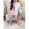 image:imageSOLY HUX Toddler Girls Clothing Sets Tie Dye Long Sleeve Hoodie Sweatshirt Tops and Leggings 2 Piece Fall Winter OutfitsMulticolor