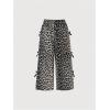 image:imageSOLY HUX Toddler Girls Leopard Bow Pants Y2k Cheetah Print High Waisted Wide Leg Baggy Pants TrousersMulticolor Leopard