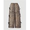 image:imageSOLY HUX Toddler Girls Leopard Bow Pants Y2k Cheetah Print High Waisted Wide Leg Baggy Pants TrousersMulticoloured Leopard