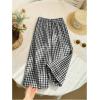 image:imageSOLY HUX Toddler Girls Plaid Gingham Pants Elastic High Waisted Wide Leg Baggy Pants Casual TrousersBlack Plaid