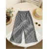 image:imageSOLY HUX Toddler Girls Plaid Gingham Pants Elastic High Waisted Wide Leg Baggy Pants Casual TrousersBlack Plaid