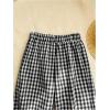 image:imageSOLY HUX Toddler Girls Plaid Gingham Pants Elastic High Waisted Wide Leg Baggy Pants Casual TrousersBlack Plaid