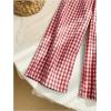 image:imageSOLY HUX Toddler Girls Plaid Gingham Pants Elastic High Waisted Wide Leg Baggy Pants Casual TrousersRed Plaid