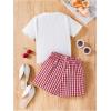 image:imageSOLY HUX Toddler Girls Summer Clothes Short Sleeve Tops and Shorts 2 Piece Set Cute Vacation OutfitsWhite Red Graphic