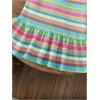 image:imageSOLY HUX Toddler Girls Summer Dresses Striped 3D Floral Ruffle Sleeveless Short Dress Beach Vacation ClothesMulti Striped