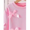 image:imageSOLY HUX Toddler Girls Sweatsuits 2 Piece Outfits Bow Long Sleeve Sweatshirt and Jogger Pants Matching SetsPure Pink