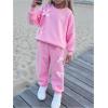 image:imageSOLY HUX Toddler Girls Sweatsuits 2 Piece Outfits Bow Long Sleeve Sweatshirt and Jogger Pants Matching SetsPure Pink