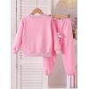 image:imageSOLY HUX Toddler Girls Sweatsuits 2 Piece Outfits Bow Long Sleeve Sweatshirt and Jogger Pants Matching SetsPure Pink