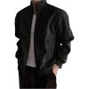 image:imageSOLY HUX Boys Bomber Jacket Zip Up Mock Neck Long Sleeve Casual Varsity Jacket Fall Winter OuterwearPure Black