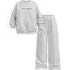 image:imageSOLY HUX Cute Clothes for Girls Sweatsuit Sets Crewneck Casual Sweatpants 2 Piece Outfits Sweatshirt and PantsLight Grey La