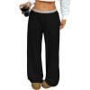 image:imageSOLY HUX Girls Baggy Sweatpants Elastic Low Rise Wide Leg Track Pants with PocketsBlack