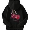 image:imageSOLY HUX Girls Graphic Hoodie Cherry Letter Print Sweatshirt Long Sleeve Hooded Pullover TopsBlack Cherry