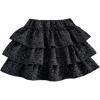 image:imageSOLY HUX Girls Ruffle Mini Skirt Elastic Waist Layered A Line Textured Summer SkirtsPure Black