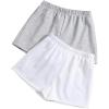 image:imageSOLY HUX Girls Summer Casual Sweat Shorts 2 Packs Elastic Waist Wide Leg Short Pants with PocketGrey and White