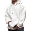 image:imageSOLY HUX Mens Drawstring Loose Hoodie Vintage Drop Shoulder Sweatshirt with Pockets StreetwearPure White