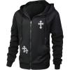 image:imageSOLY HUX Mens Gothic Zip Up Hoodies Graphic Oversized Hooded Lightweight Sweatshirt Jackets StreetwearBlack Graphic