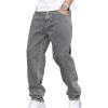 image:imageSOLY HUX Mens Jeans Straight Leg Casual Denim Pants Hip Hop Trousers StreetwearPure Grey