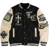 image:imageSOLY HUX Mens Letter Graphic Color Block Varsity Jacket Long Sleeve Y2k Streetwear Baseball JacketMulticolor Letter
