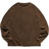 image:imageSOLY HUX Mens Long Sleeve Basic T Shirts Crew Neck Vintage Baggy Tee Tops Fall ClothesCoffee Brown