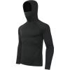 image:imageSOLY HUX Mens Long Sleeve Sports Hoodies Long Sleeve Fishing Shirt Running Hooded Sweatshirt with Face MaskPlain Black