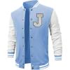 image:imageSOLY HUX Mens Varsity Jacket Color Block Letter Graphic Long Sleeve Baseball Jacket Bomber CoatBlue Letter
