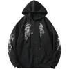 image:imageSOLY HUX Mens Y2k Zip Up Hoodie Gothic Print Hooded Sweatshirt Retro Jacket Outerwear StreetwearBlack White