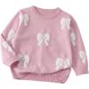 image:imageSOLY HUX Toddler Girls Long Sleeve Sweaters Cute Bow Crew Neck Trendy Fall Sweater Pullover TopsPink Bow