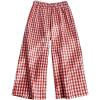 image:imageSOLY HUX Toddler Girls Plaid Gingham Pants Elastic High Waisted Wide Leg Baggy Pants Casual TrousersRed Plaid