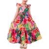 image:imageSOLY HUX Toddler Girls Summer Dress Floral Print Square Neck Sleeveless Flowy Maxi Long DressesMulti Floral