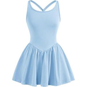 image:imageSOLY HUX Girls Tennis Dresses Summer Sleeveless Workout Golf Mini Dress with Built in ShortsLight Blue