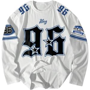 image:imageSOLY HUX Jersey Shirts for Men Y2k Number Graphic Tees Long Sleeve Crewneck T Shirt StreetwearWhite Letter